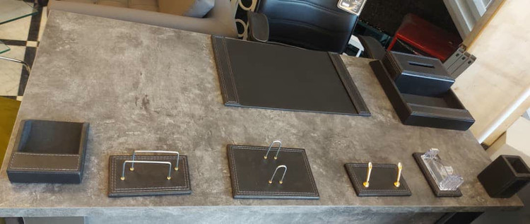 ست رومیزی چرمی7تیکه کد858