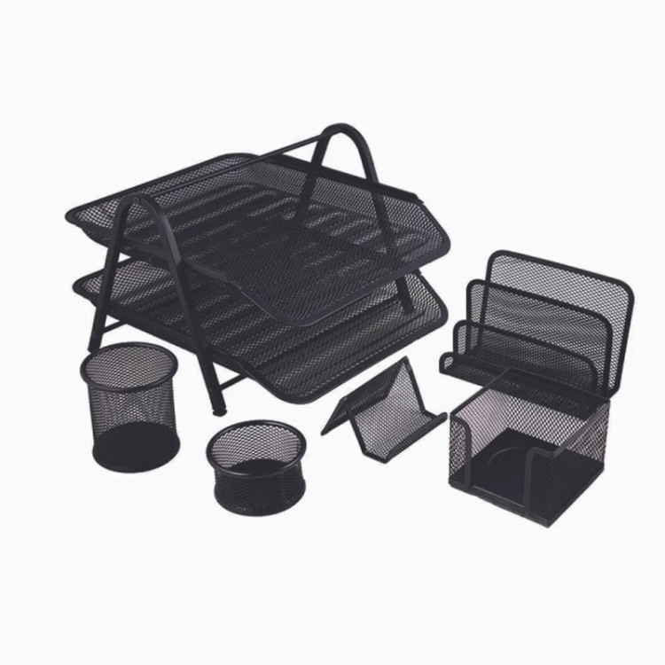 ست لوازم اداری رومیزی کرونا مدل C-01 بسته 6 عددی