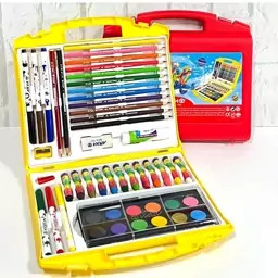 کیف نقاشی 48 تکه آریا قرمز مدل Briefcase