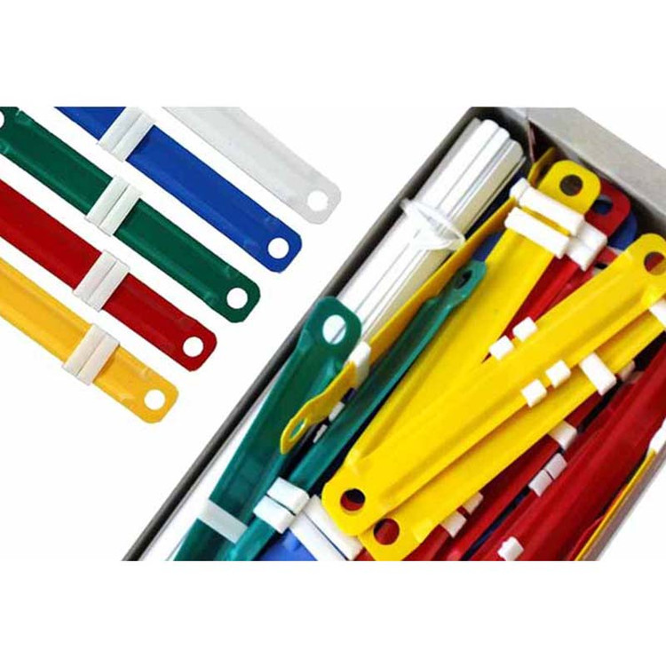 فنر پوشه (گیره پوشه) رنگی بسته 50 عددی پلاستیکی