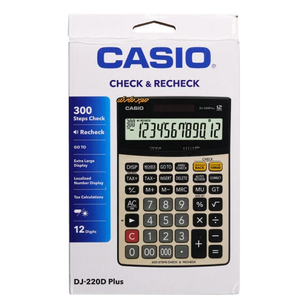 ماشین حساب کاسیو مدل DJ-220D Plus