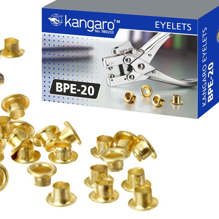 پرچ کانگرو مدل Kangaro BPE-20 طلایی بسته 250 عددی