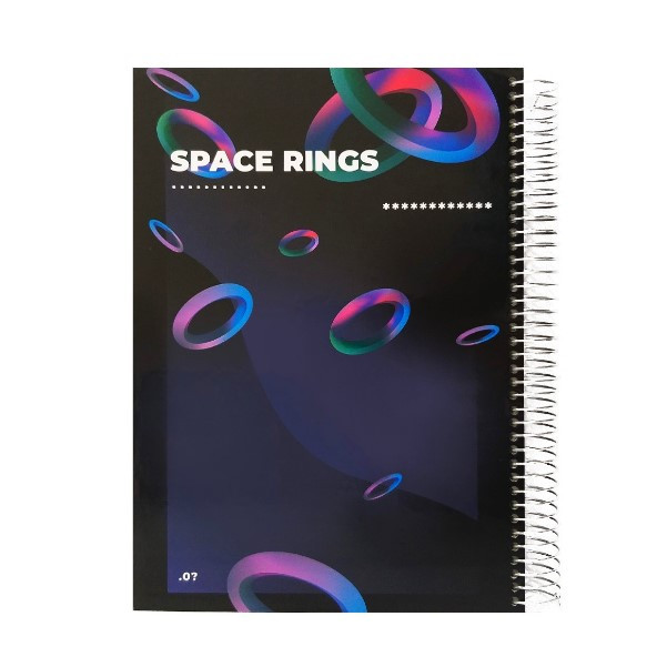 دفتر 160 برگ پاپکو مدل SPACE RINGS کد PN-6177