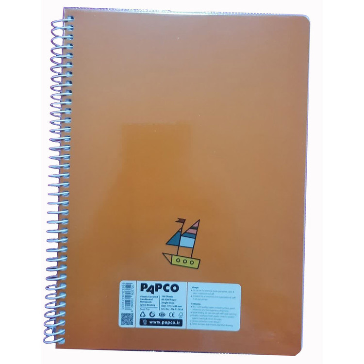دفتر مشق 100 برگ پاپکو طرح PN-7170 کد DR501
