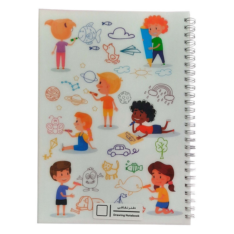 دفتر نقاشی 60 برگ پاپکو مدل درهم کد NB-634P06