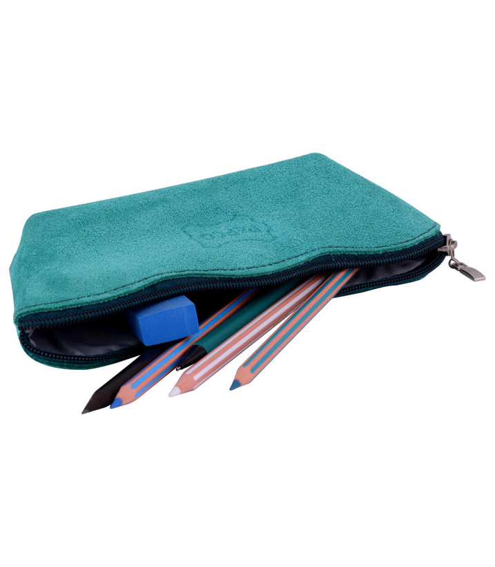 جامدادی چرم طبیعی زیپی پاپکو مدل ZPC-14NL