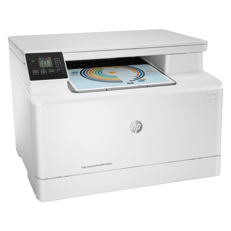 پرینتر لیزری چندکاره رنگی اچ پی مدل Color LaserJet Pro MFP M182n با اتصال باسیم و بیسیم، سایز چاپ A4