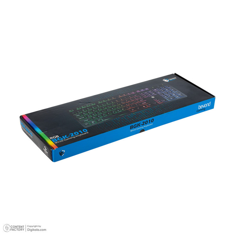 کیبورد گیمینگ بیاند مدل BGK-2010 سوئیچ ممبران، Full-Size، نورپردازی RGB