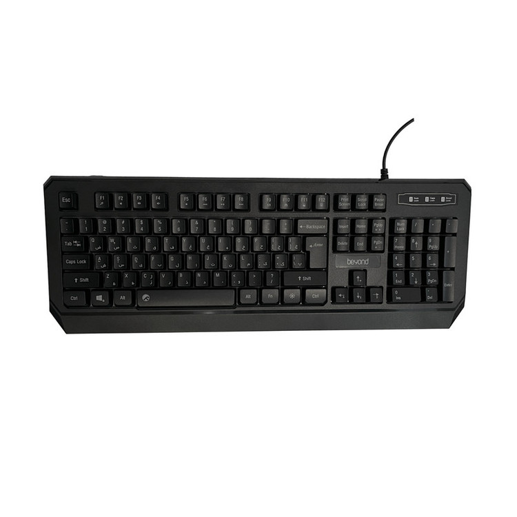 کیبورد بیاند مدل Bk-7140، سوئیچ ممبران، Full-size، نورپردازی LED RGB