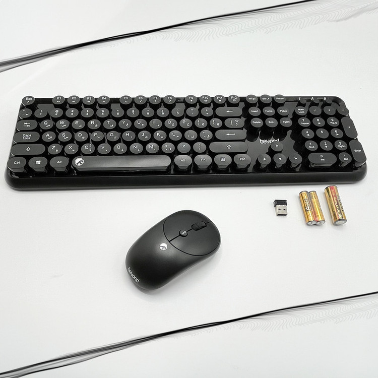 کیبورد و ماوس بی سیم بیاند مدل BMK-8101RF، سوییچ ممبران، Full-Size